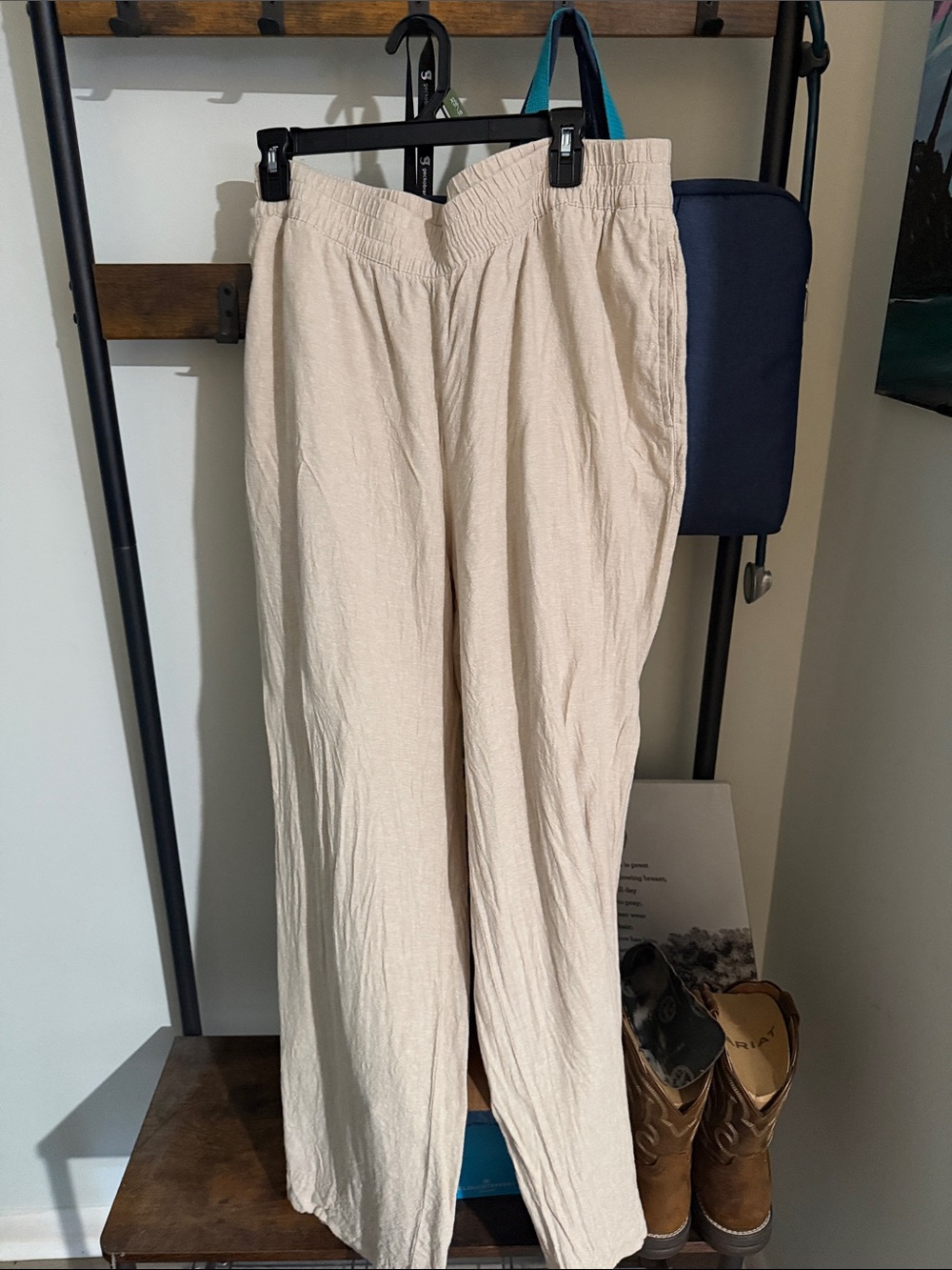 Old Navy Womens Lightweight Cream Casual Pants